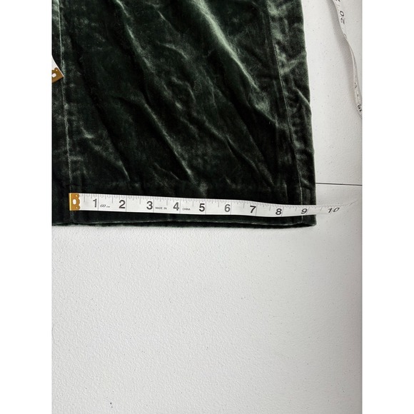 Madewell Velvet Wide Leg Crop Pants Elastic Waist Green XS - Picture 7 of 7